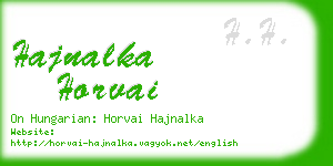 hajnalka horvai business card
